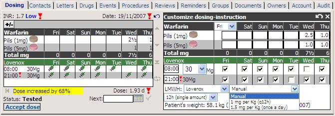 Anticoagulants, Dosing Regimes and Instructions (warfarin) 245