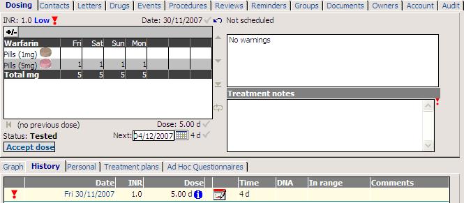 Anticoagulants, Dosing Regimes and Instructions (warfarin) 257 When you edit a day pattern instruction, you need only enter the LMWH details as the rest has been already