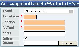 276 Dawn Version 7 E-Manual 4. Enter the numeric TabletSize or strength, e.g. 3 for 3 mg in the TabletSize field. 5.
