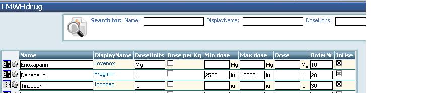 Anticoagulants, Dosing Regimes and Instructions (warfarin) 329 2. Press the orange New button to add a new LMWHDrug.