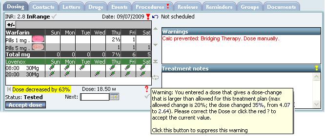 356 Dawn Version 7 E-Manual Maggie leaves the default injection times of 08:00 and 20:00 as these are appropriate for her patient.
