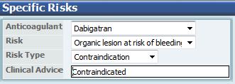 (back to Settings for New Oral Anticoagulants page) (Technical note - the table name for Interacting drugs is AnticoagulantInteractionDrug) 27.