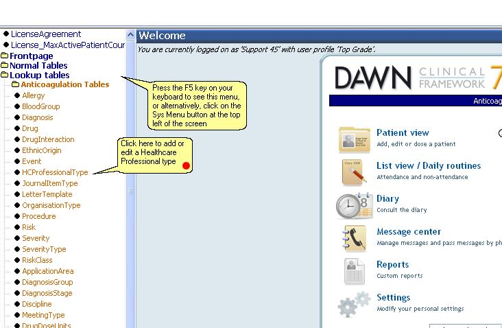 68 9.7 Dawn Version 7 E-Manual Adding/Editing Healthcare Professional Types If you need to add a