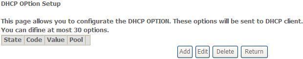 If you enable the DHCP sever, the clients will automatically acquire the IP address from the DHCP server.