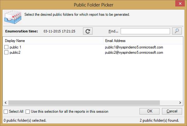 How to generate Public Folder Report? Perform the following steps to generate a Public Folder Report: Select Exchange Online Reports from the available vertical tabs.