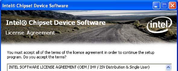 Figure 7-4: Chipset Driver Installation Welcome Screen Step 10: Click NEXT to continue the installation
