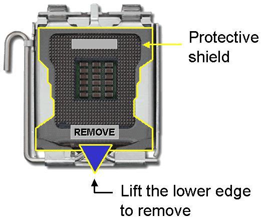 Remove the black protective cover by prying it off the load plate.