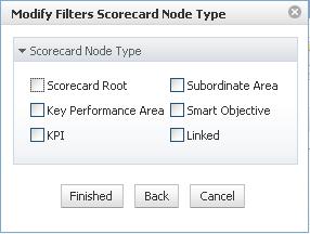Scorecard Node Type: Allows you to filter based on the node type.