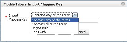 Import Mapping Key: Allows you to filter