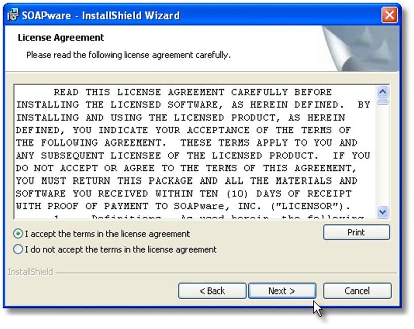 Read the License Agreement On the License Agreement screen, please read the license agreement.