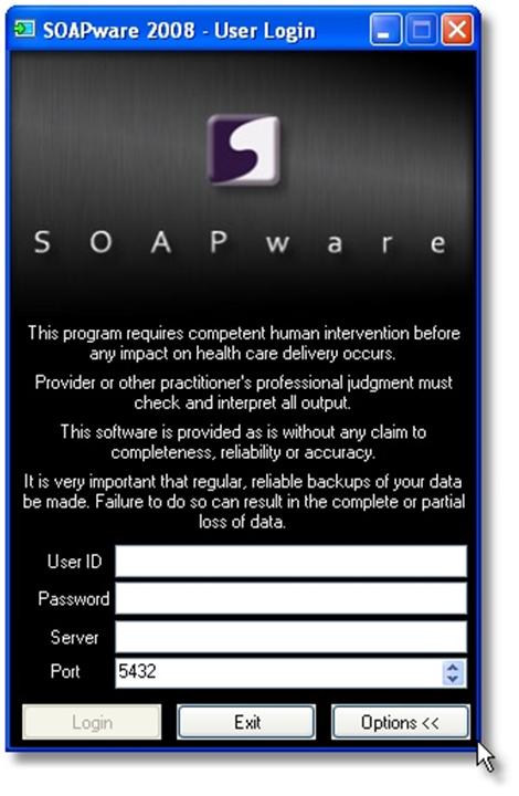 Starting SOAPware To Start SOAPware, Click Start, All Programs, SOAPware,