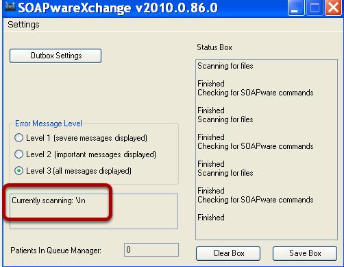 Set the Xchange folders If this is the first time SOAPwareXchange has been installed, the default location will be set as it is above.