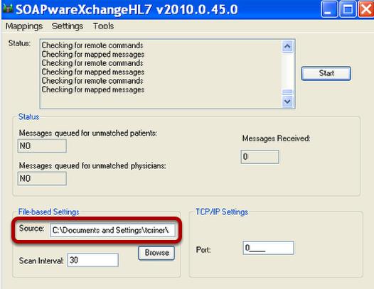 *Note: Both the SOAPwareXchangeHL7 and SOAPwareXchange may be setup to auto-start by following the instructions here.