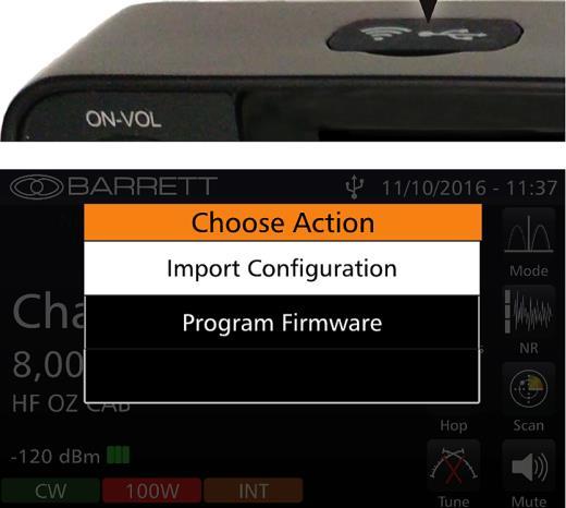 Select either Import Configuration or Program Firmware.