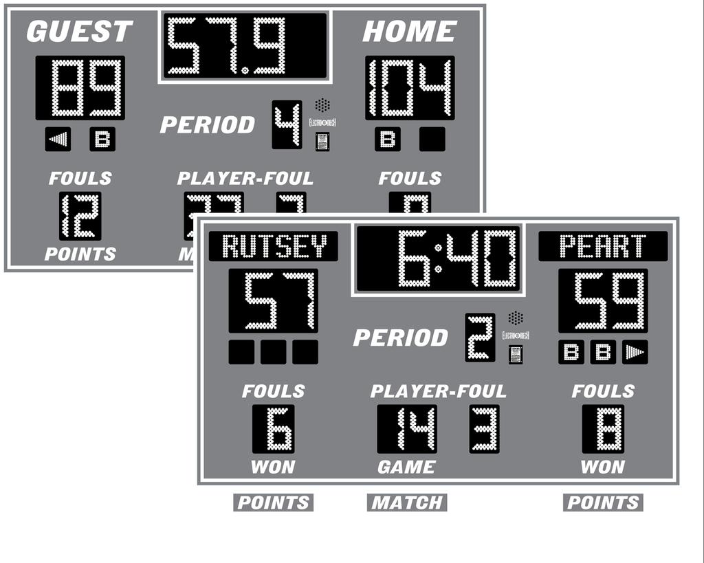Model LX2655 Product Guide Indoor Scoreboard for