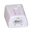 Outlets SMK1 Surface Mount Outlet Designed to mount on to surfaces where the wall cavity is not accessible. Category 5e performance. Provides 1 RJ45 Category 5e connector.