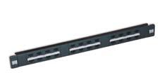 Patch Panels PMK Patch Panels Supplied pre-loaded with Category 5e PMK style outlets. All mounting screws and cage nuts included. Fits into 19" rack equipment, each panel is 1RU high. 6.