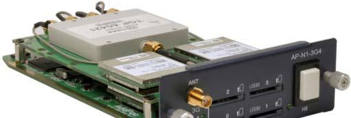 Hardware Specification AP-GS2500 Multi-Port 3G Gateway RISC Microprocessor Computing Power Four(4) Module Slot for 3G, GSM, CDMA, Analog/Digital Interface 4-Port 3G Module(AP-N1-3G4), Hot-Swap One(1)