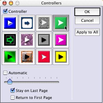 Page 23 of 34 Click the Apply to All button to add the controller to all of the pages in your storybook. Click the Save Story button on the toolbar.