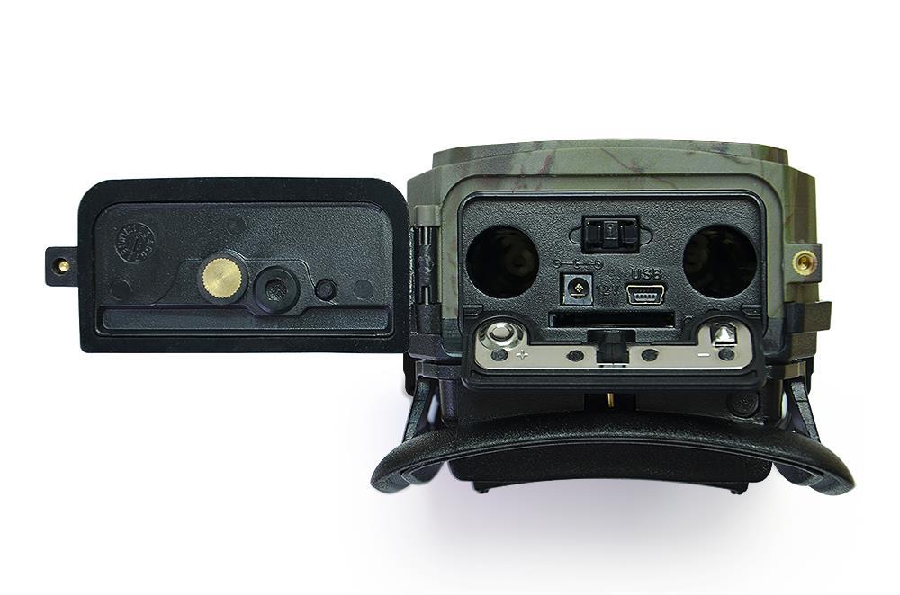 2.2 Figure 2: Bottom View of Camera; Push slightly to open