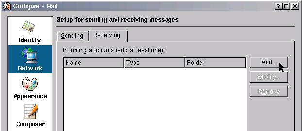 .." button to add your incoming mail server. 6.