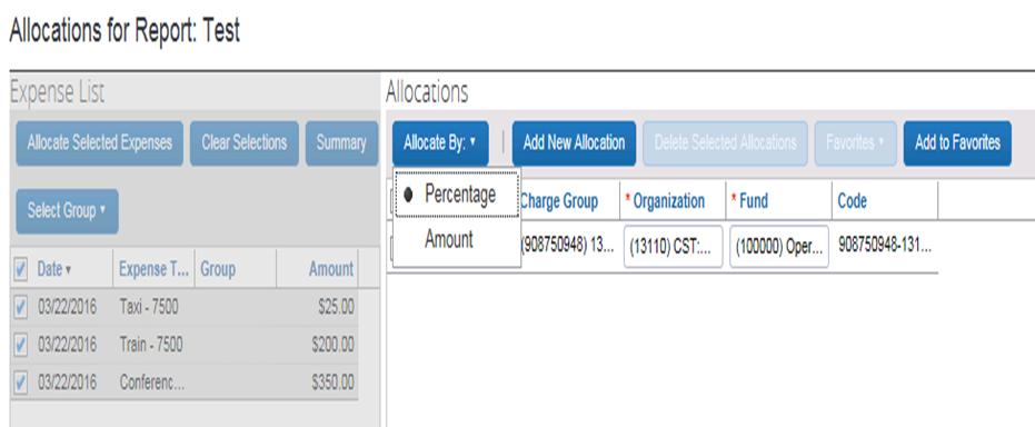 If you need to change the FOAP assignment or allocate expense between more than one FOAP, click on Details and from the