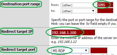 - Under Port Forward click the + sign to create a new rule: - In the Port Forward: Edit screen set as per the snapshot example below then click Save followed by Apply Changes Note: - Port number 3395