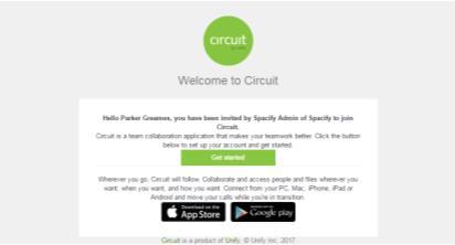 First steps Registration Circuit User Guide I Content I Getting Started I Basic Setup I Working with Circuit Free Circuit version Register via Circuit website or download the Circuit app and sign up: