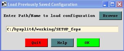 Be sure to redo this step (retrieving the Setup file) each time the run involves a new FEPS file.