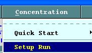 Next, setup the HYPLIT run by selecting the Concentration dropdown menu followed by Setup Run. a.