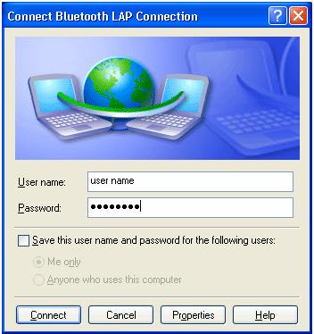 Figure 1 Connect Bluetooth LAP Connection Use your computer as a LAN Access Point (Advanced Users Only) 1. Start the Bluetooth LAP Access service on BlueSoleil. 2.