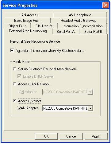 Figure 5: Access Internet Printer The Bluetooth Printer Profile (HCRP) enables your compter to