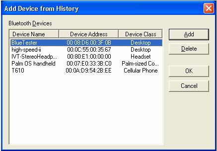 Figure 4 Add Device From History Configurations-> Quick Connect --- If desired, assign a
