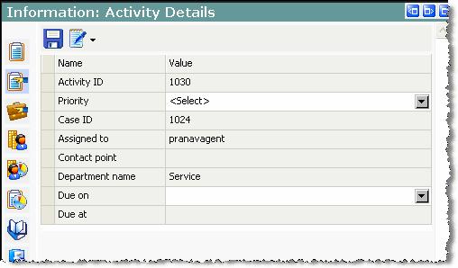 Cisco Unified Web and E-Mail Interaction Manager Agent Console User s Guide Viewing activity details To view the activity details In the Information pane, go to