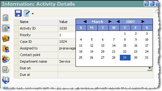 Changing due date of activities To change the due date 1. In the Information pane, go to the Activity Details section. 2.