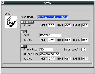 MIDI clock travels from the external sequencer into the MV-8000 s MIDI IN jack along with the rest of the sequencer s MIDI data.