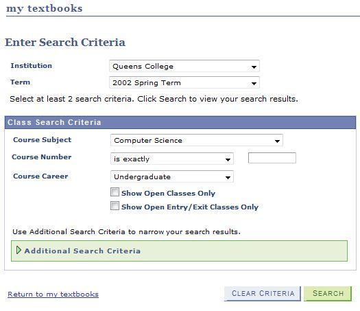 6. On the Enter Search Criteria page, to populate the Institution field click the dropdown box icon; and then click the name of the correct college or school.