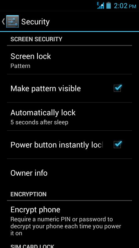 Screen lock/ unlock Click