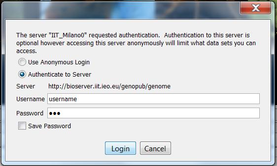 URL: http://bioserver.iit.ieo.eu/genopub/genome Click Add server.