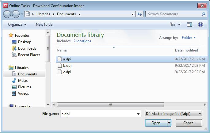Download Configuration Image Downloads (writes) setting details from a configuration image file to the CPU module or the SD memory card of the CPU module.