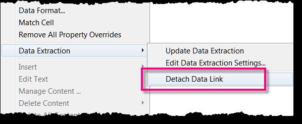 You can unlock a data link using the UNLOCK command. Remove a Link to an External Spreadsheet Continue if file.4-table TO EXCEL LINKING.