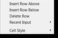 Modify a Table Cell When you select a single cell you can make several modifications to the cell properties, cell values, linework, and other