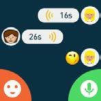 Voice message Sending a voice message Touch Family, Friends, or Group Chat to select a contact or a group. Hold to record, and release to send. Touch to select and send an emoji.