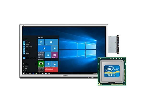 Optional Slot-in PC The optional ViewSonic NMP711-P10* slot-in PC utilizes the Intel Core i5 processor, as well as the Windows 10
