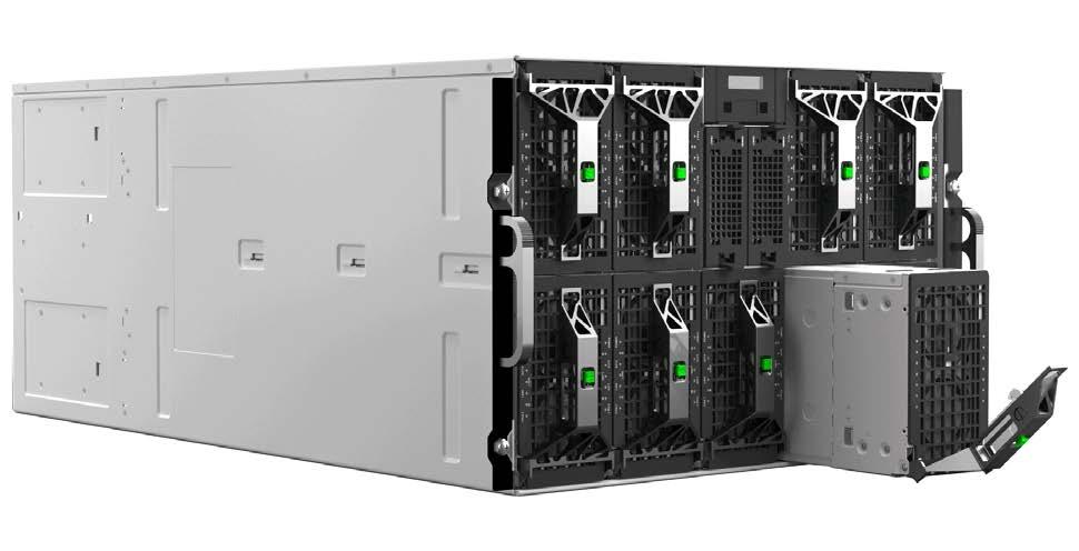 Mont-Blanc server chassis 9 blades in a standard 7U BullX chassis Shared cooling, PSU, chassis management Chassis management