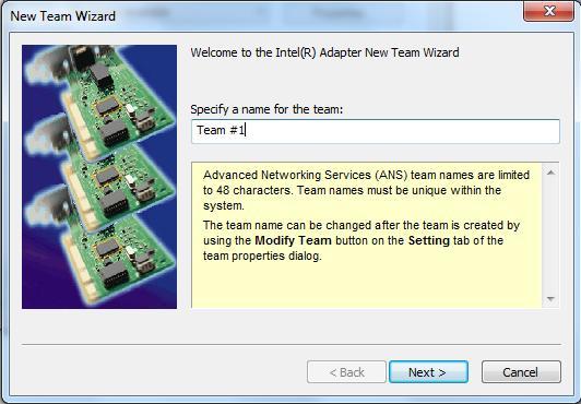 3. Configuring Adapter Drivers for Teaming feature to SYS 600C Follow the steps to configure Intel Teaming Feature: 1) Intel LAN Drivers must be installed in the system 2) Open Control Panel 3)
