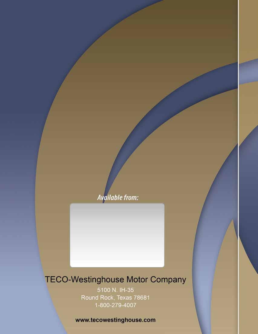TECO-Westinghouse Motor Company offers an extensive line of variable Speed Drives and