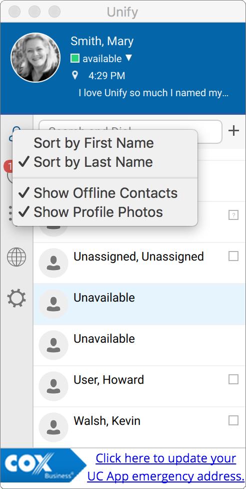 Contacts Subscribe/Unsubscribe Select Unsubscribe on the contact submenu (see Figure 26) to remove the presence relationship between you and a selected contact.