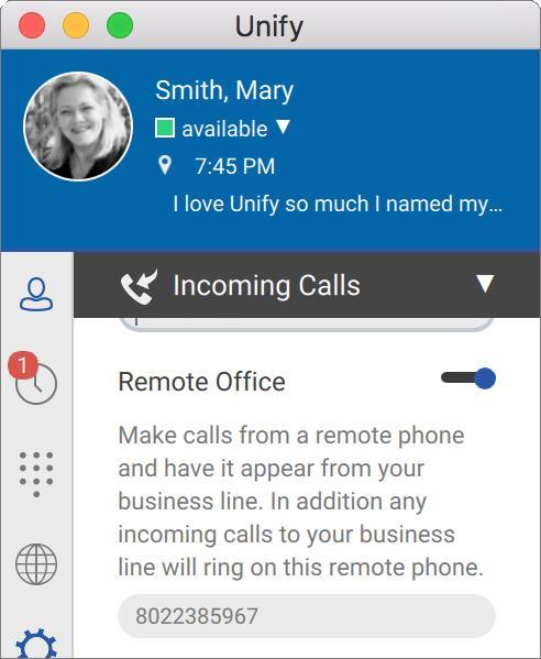 Preferences Figure 40: Remote Office Settings Anywhere Anywhere simplifies communications for on-the-go users and remote users by extending the features of a desk phone to any other fixed or mobile