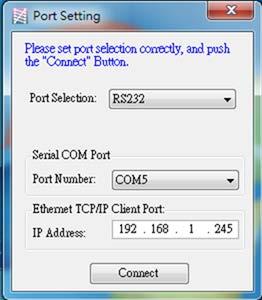 Method B: Software Control through RS-232 port / Ethernet port System Requirement and Precautions 1.